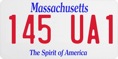 MA license plate 145UA1