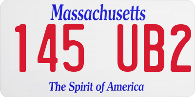 MA license plate 145UB2