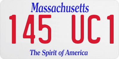 MA license plate 145UC1