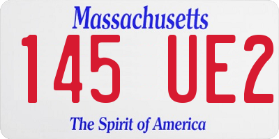 MA license plate 145UE2