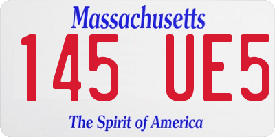 MA license plate 145UE5