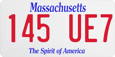 MA license plate 145UE7