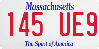 MA license plate 145UE9