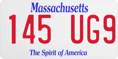 MA license plate 145UG9