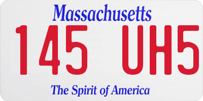 MA license plate 145UH5