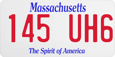 MA license plate 145UH6