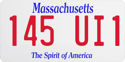 MA license plate 145UI1