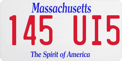 MA license plate 145UI5