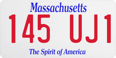 MA license plate 145UJ1