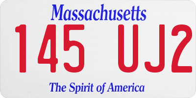 MA license plate 145UJ2