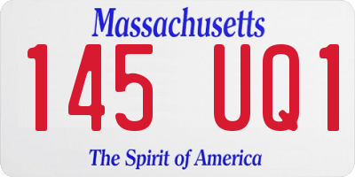 MA license plate 145UQ1