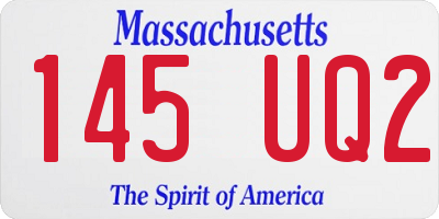 MA license plate 145UQ2