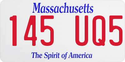 MA license plate 145UQ5