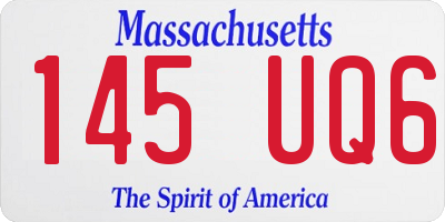 MA license plate 145UQ6