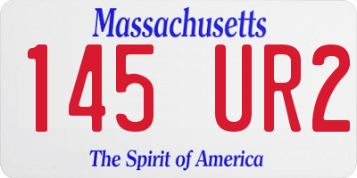 MA license plate 145UR2