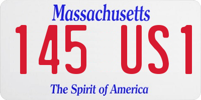 MA license plate 145US1