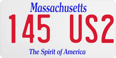 MA license plate 145US2