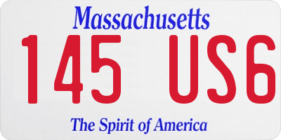 MA license plate 145US6