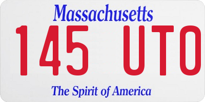 MA license plate 145UT0