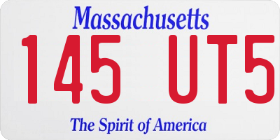 MA license plate 145UT5