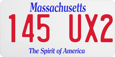 MA license plate 145UX2