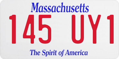MA license plate 145UY1