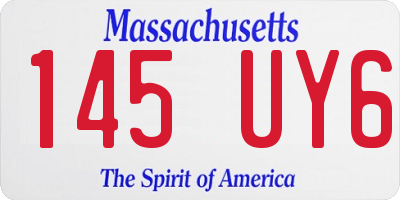 MA license plate 145UY6