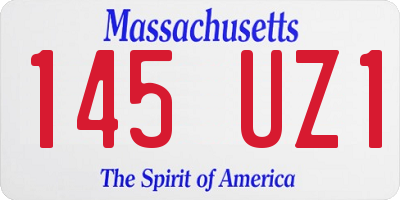 MA license plate 145UZ1
