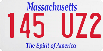MA license plate 145UZ2