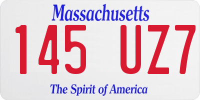 MA license plate 145UZ7