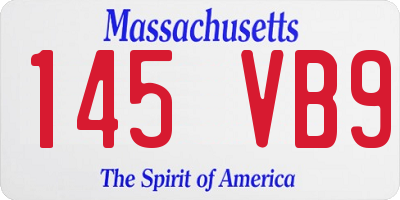 MA license plate 145VB9
