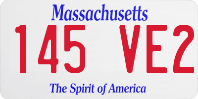 MA license plate 145VE2