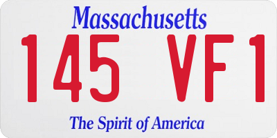 MA license plate 145VF1