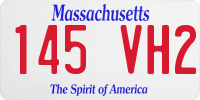 MA license plate 145VH2