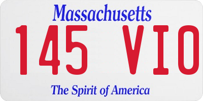 MA license plate 145VI0
