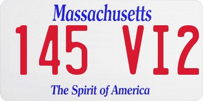 MA license plate 145VI2