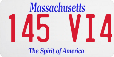 MA license plate 145VI4