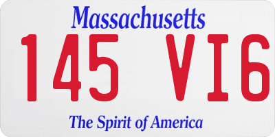 MA license plate 145VI6