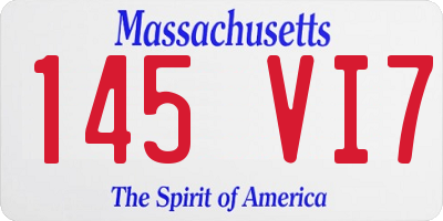 MA license plate 145VI7