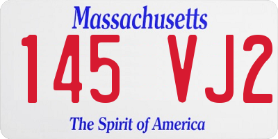 MA license plate 145VJ2
