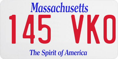 MA license plate 145VK0
