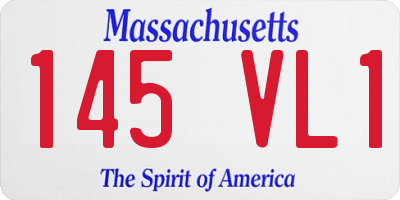 MA license plate 145VL1