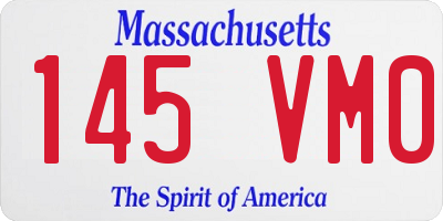 MA license plate 145VM0