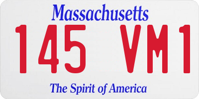 MA license plate 145VM1