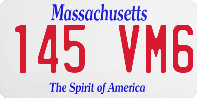 MA license plate 145VM6