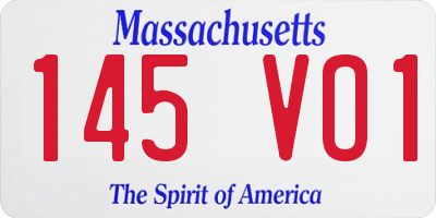 MA license plate 145VO1