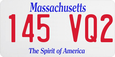 MA license plate 145VQ2
