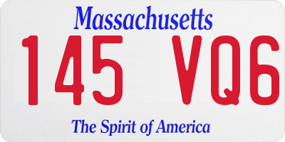 MA license plate 145VQ6
