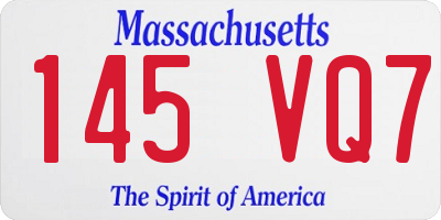 MA license plate 145VQ7