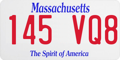MA license plate 145VQ8